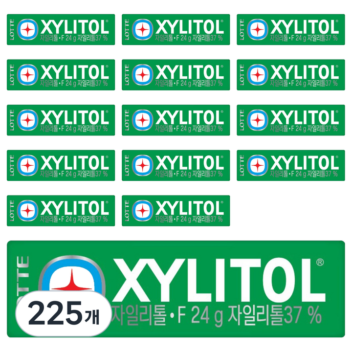 롯데자일리톨 에프, 24g, 225개