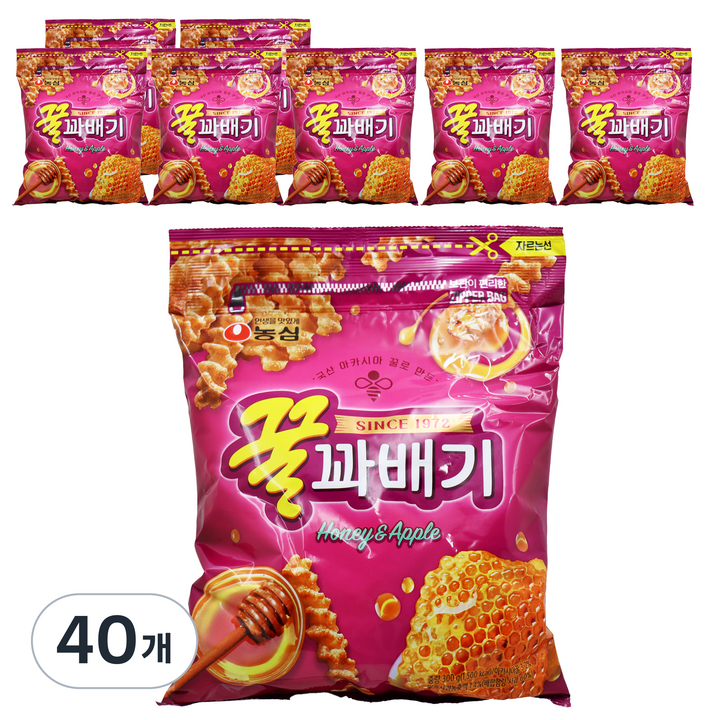 꿀꽈배기 농심, 300g, 40개