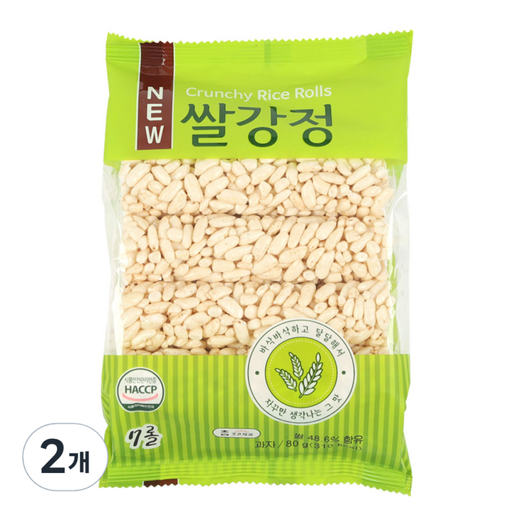 조은제과 쌀강정, 80g, 2개