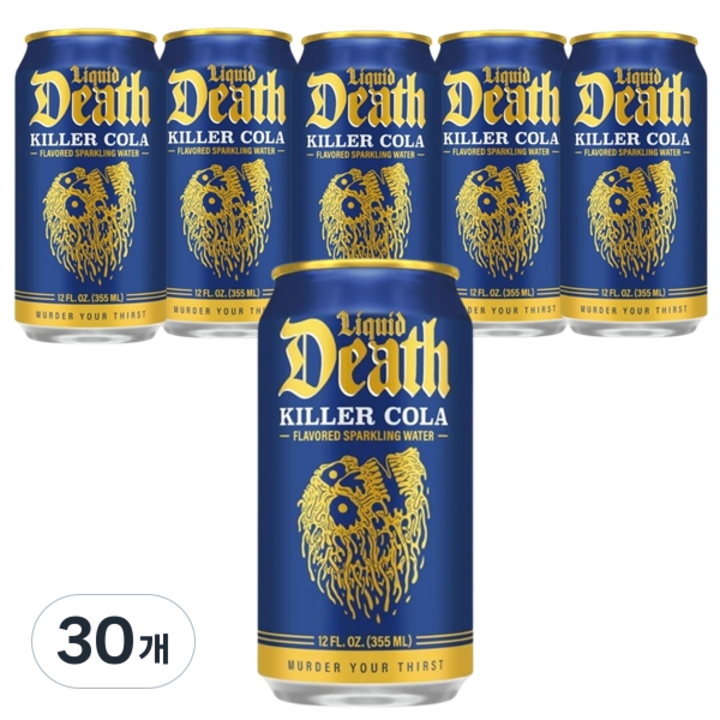 리퀴드데스 킬러 콜라향 스파클링 워터, 30개, 355ml