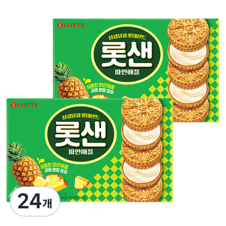 롯데웰푸드 롯샌 파인애플, 315g, 24개