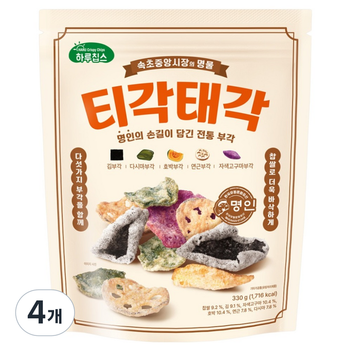 하루칩스 티각태각 부각, 330g, 4개
