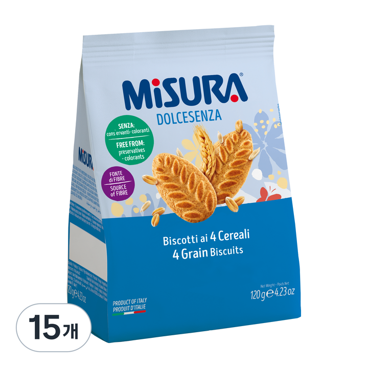 미주라 시리얼비스켓, 120g, 15개