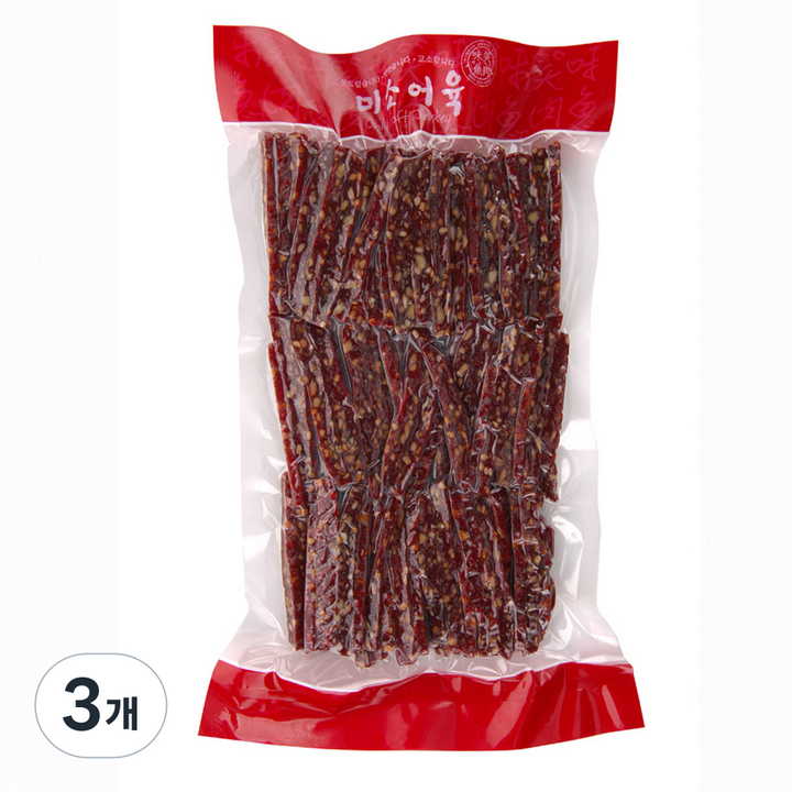 미소어육 소고기 견과육포, 500g, 3개