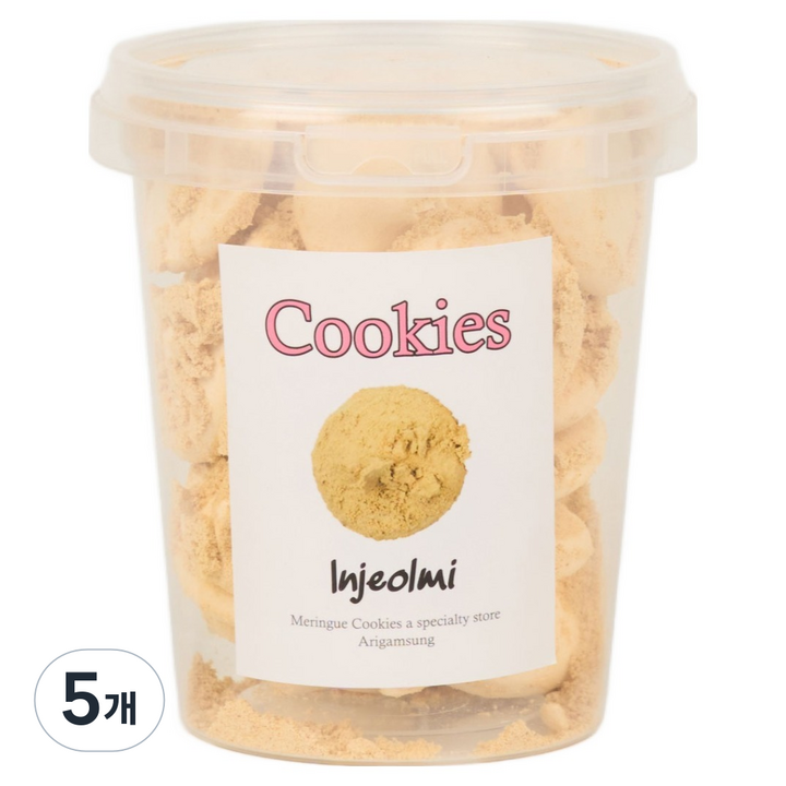 아리감성 인절미 머랭쿠키 원통형, 50g, 5개