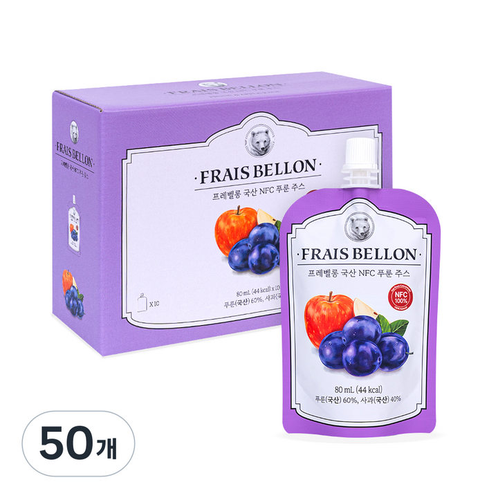 프레벨롱 국산 NFC 푸룬주스, 50개, 80ml