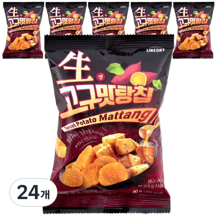 하늘처럼 생고구맛탕칩, 80g, 24개