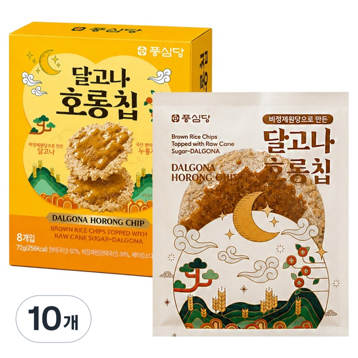 풍심당 달고나 호롱칩, 72g, 10개