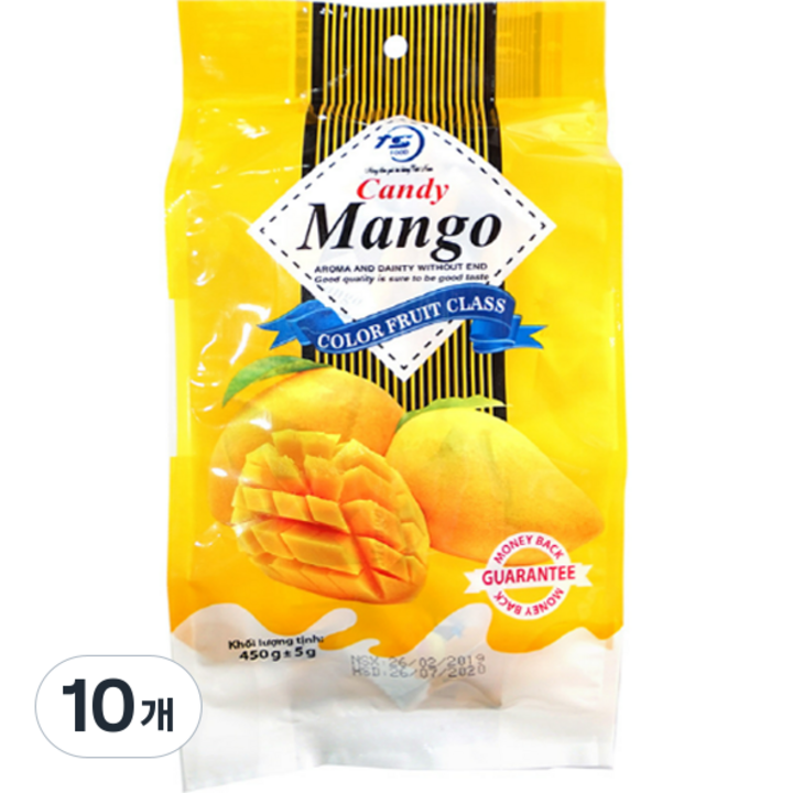 티에스 망고맛 젤리, 450g, 10개