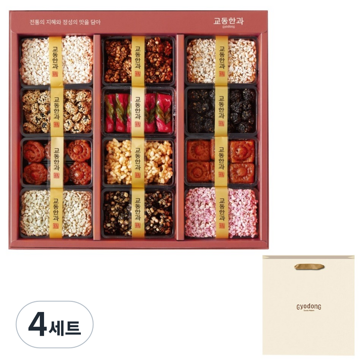 교동한과 교동복 한과세트 + 쇼핑백, 260g, 4세트
