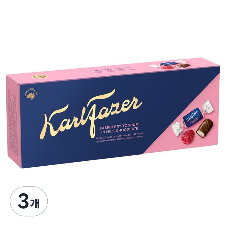 칼파제르 라즈베리 초콜릿, 250g, 3개