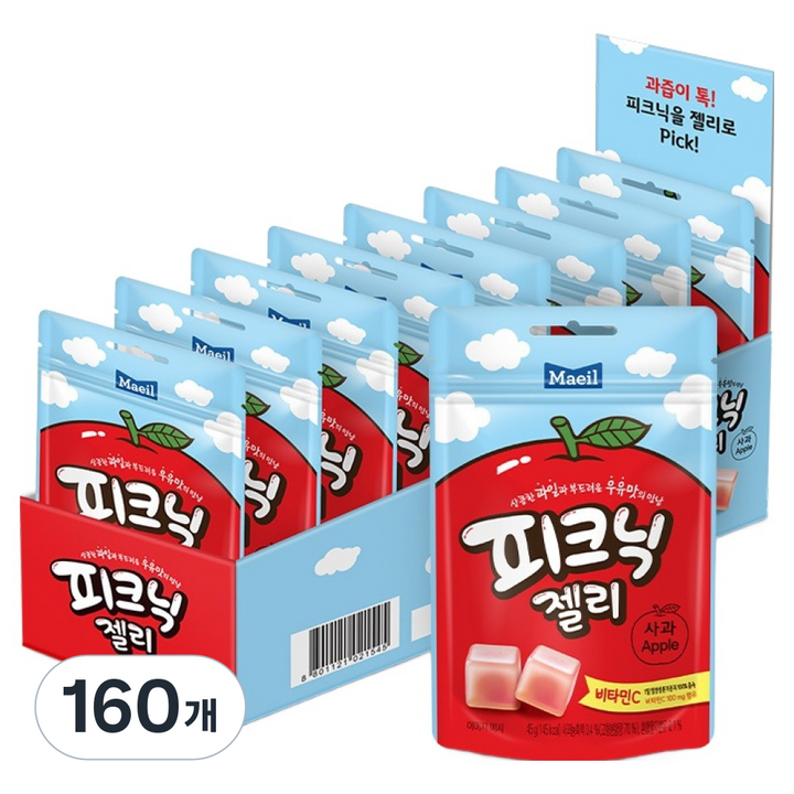피크닉 젤리 사과, 160개, 45g