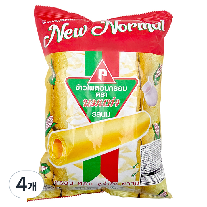 뉴노멀 콘 스낵 밀크 플레이버, 4개, 80g