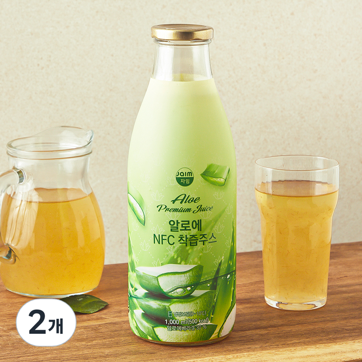 자임 알로에 NFC 착즙주스, 2개, 1L