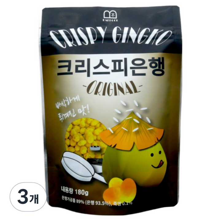 배불 국내제조 크리스피 은행튀김 오리지널맛, 3개, 180g