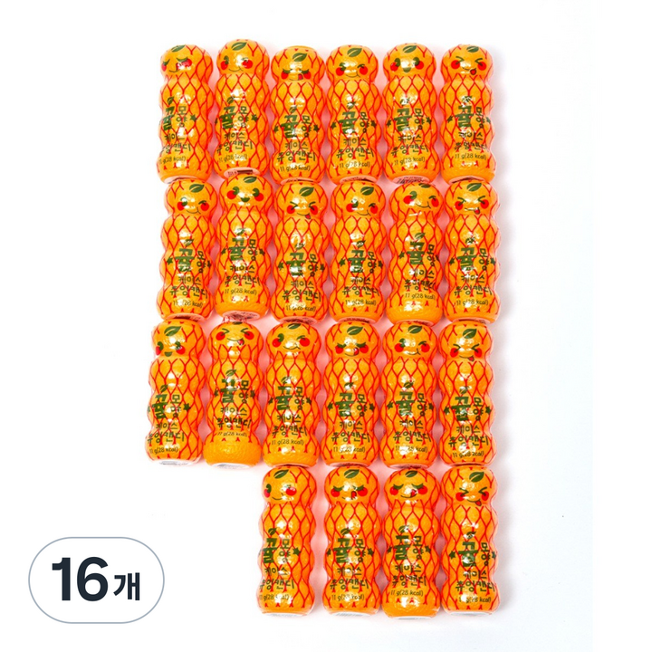 뀰 모양 케이스 츄잉캔디 22p, 16개, 242g