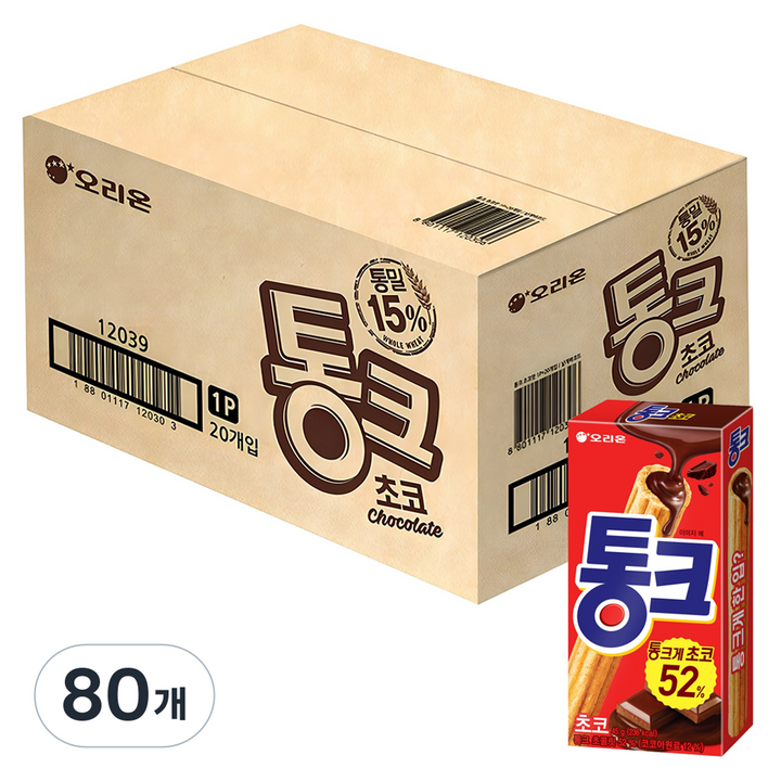 오리온 통크 초코, 45g, 80개