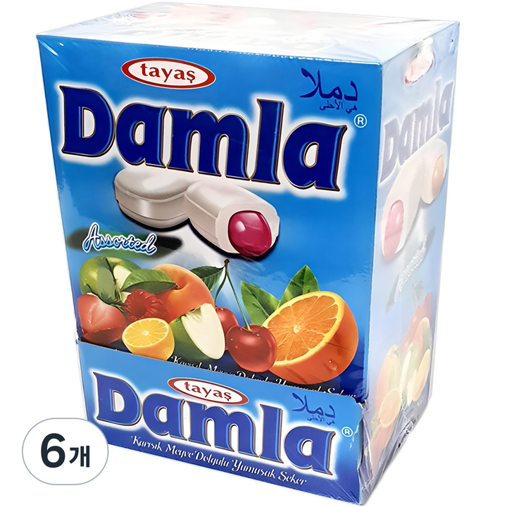 담라 어소티드 소프트캔디 블루, 2kg, 6개