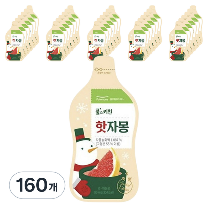 풀무원 풀스키친 핫자몽주스, 80ml, 160개