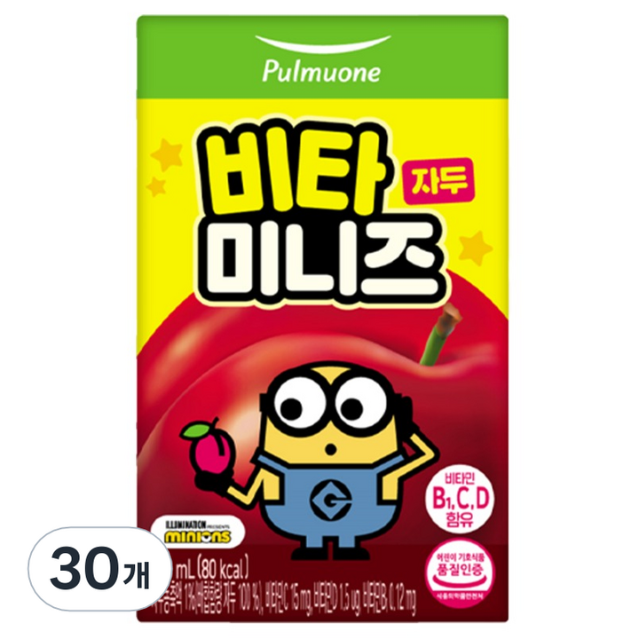 풀무원 비타미니즈 자두 음료, 30개, 140ml