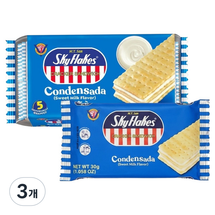스카이플레이크 크래커 샌드 우유맛, 3개, 150g