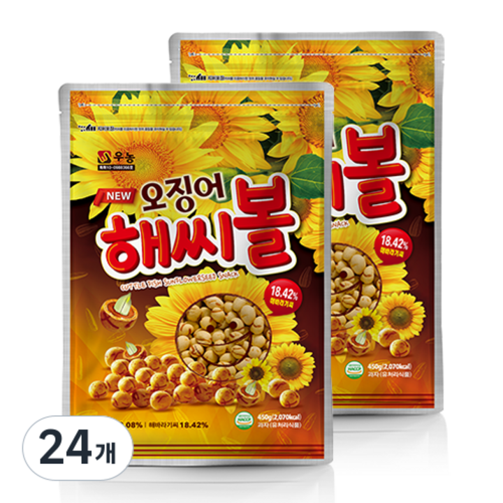 우농 오징어해씨볼, 450g, 24개