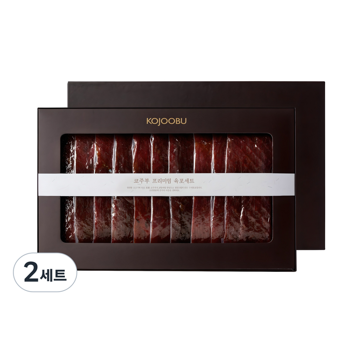 코주부 프리미엄 육포 + 쇼핑백 선물세트, 2세트, 600g