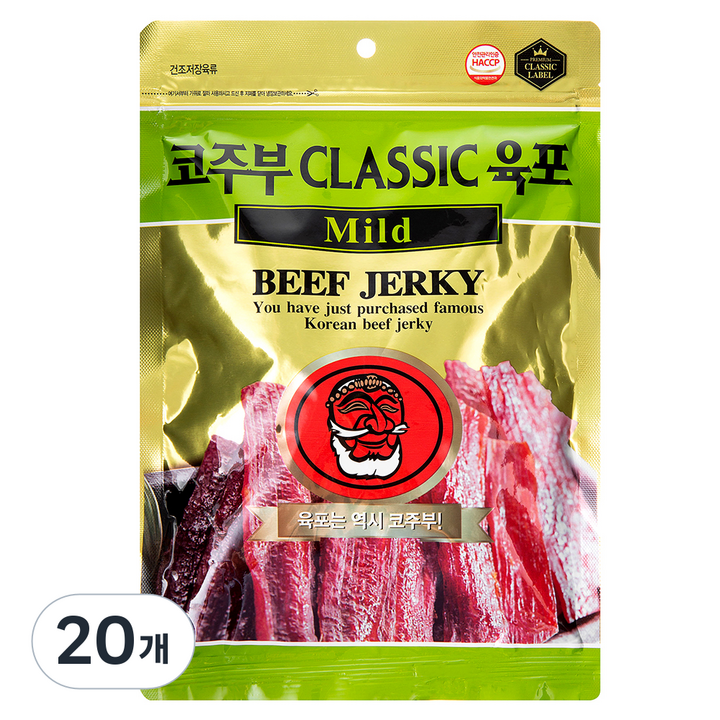 코주부 B&F CLASSIC 육포 Mild, 130g, 20개