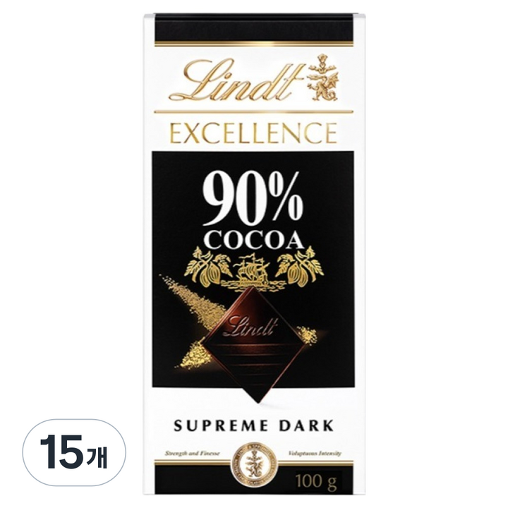린트엑셀런스 다크 90% 초콜릿, 100g, 15개