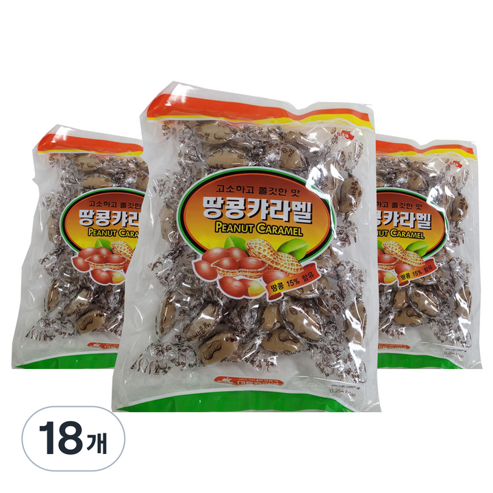 아름다운정성 추억의 땅콩 카라멜, 280g, 18개