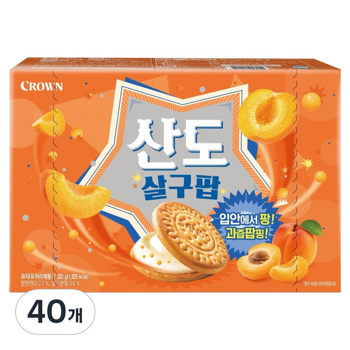 크라운산도 산도 살구팜, 323g, 40개