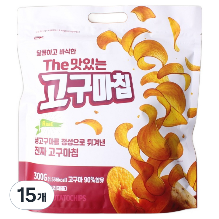 더맛있는 고구마칩, 300g, 15개