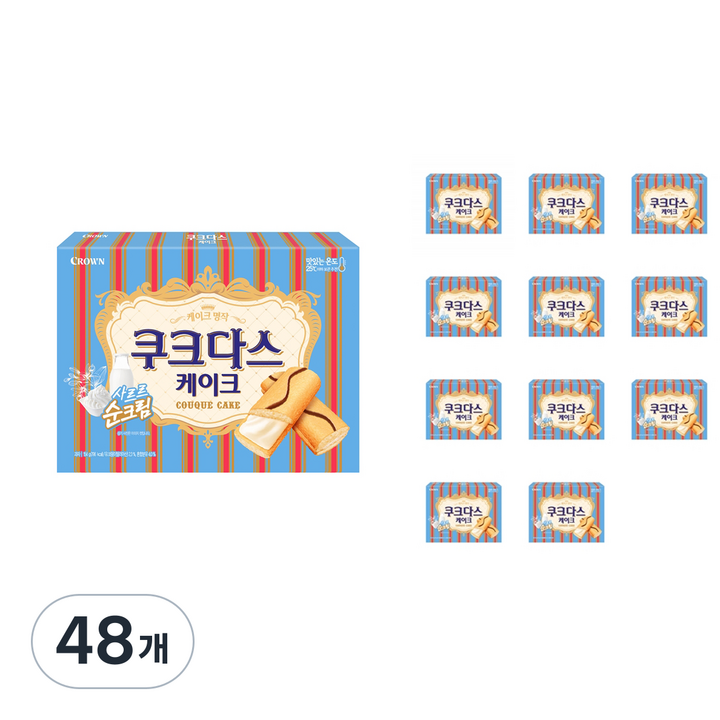 쿠크다스 케이크, 154g, 48개