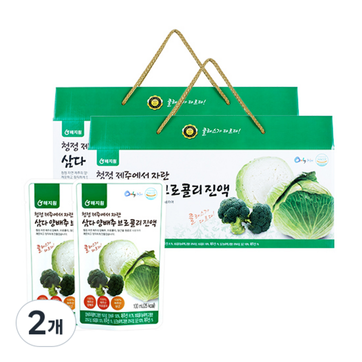 해지원 제주 삼다 양배추브로콜리진액 100ml, 6L, 2개