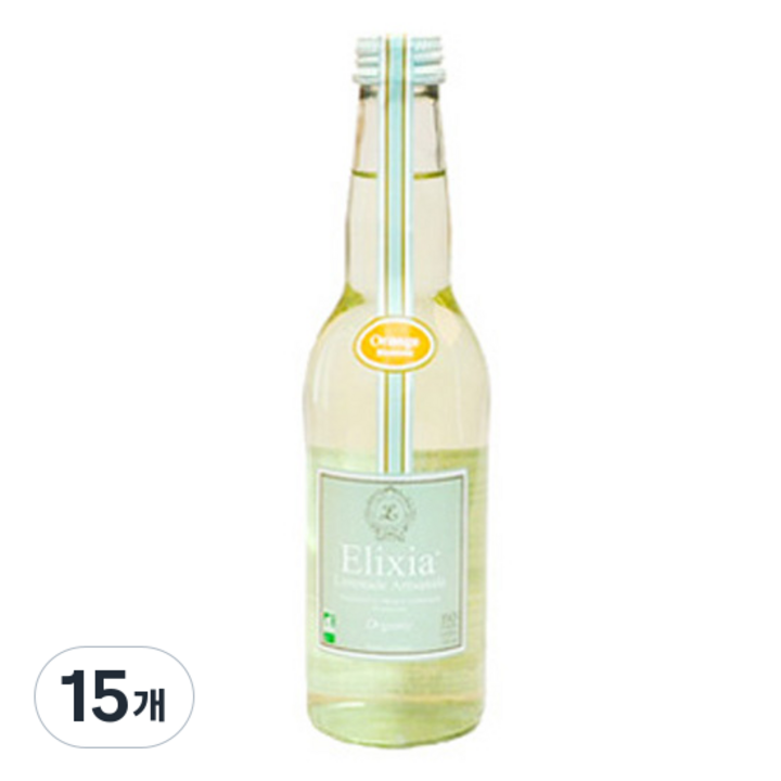 엘릭시아 유기농 오렌지블로섬 탄산음료, 330ml, 15개