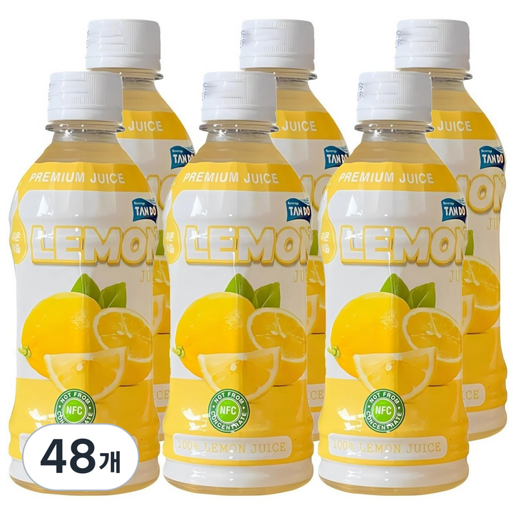 탄도 NFC 레몬 주스 100%, 350ml, 48개
