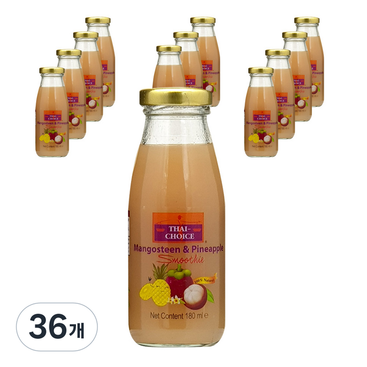 타이초이스 망고스틴 앤 파인애플 스무디 과일음료, 180ml, 36개
