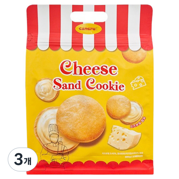 치즈 샌드 쿠키, 600g, 3개