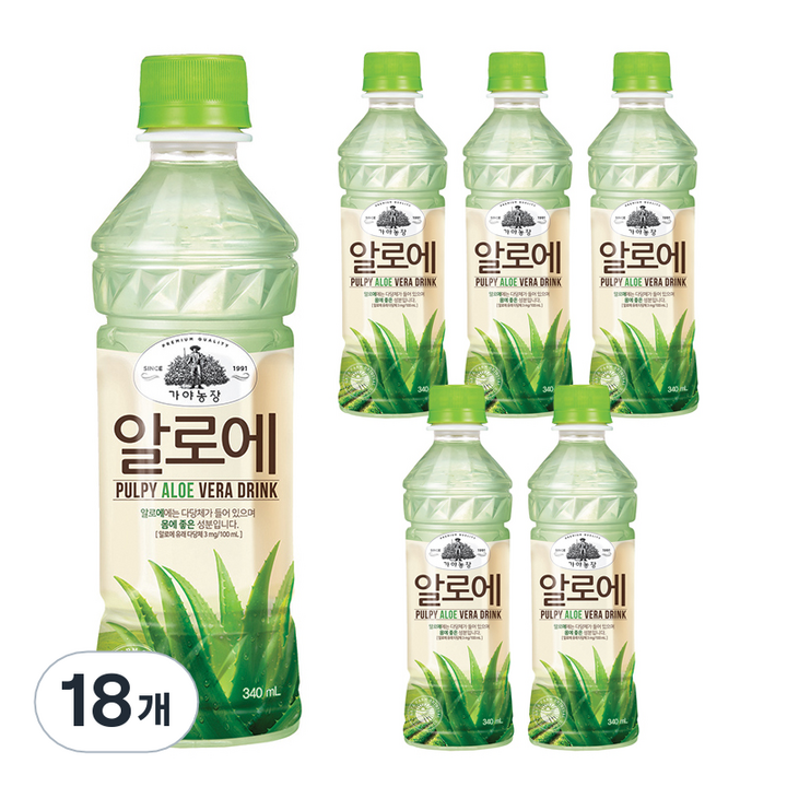 가야농장 알로에농장, 340ml, 18개