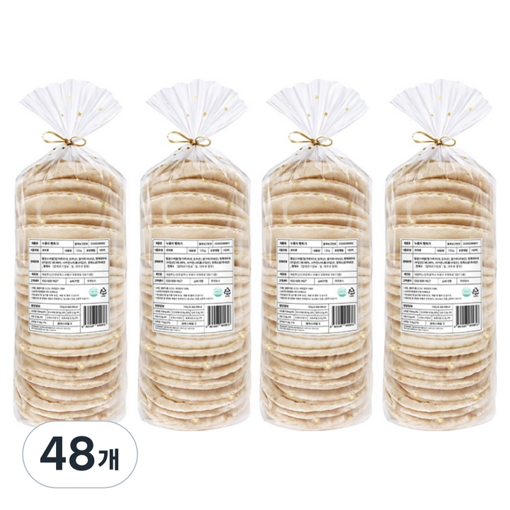 대삼민속식품 바삭한 누룽지뻥튀기, 120g, 48개