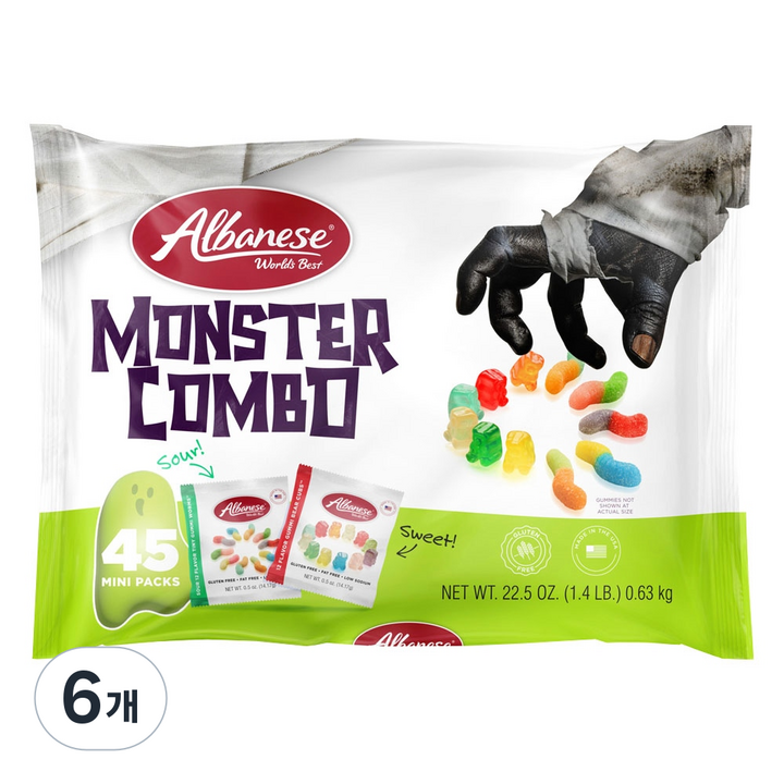 알바니즈 몬스터 콤보 구미 45개입, 640g, 6개