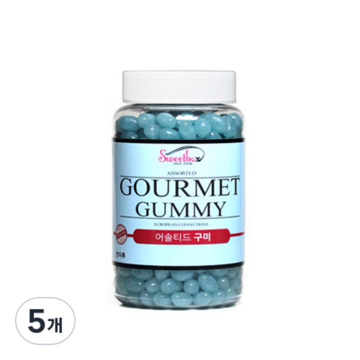 Sweetbox 고메 블루베리향 젤리빈, 600g, 5개