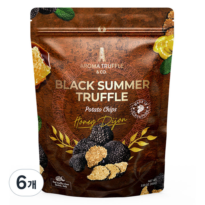아로마트러플 블랙써머트리플 포테이토칩스 허니디존, 100g, 6개