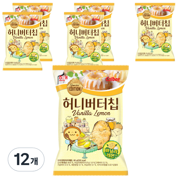 허니버터칩 바닐라레몬, 60g, 12개
