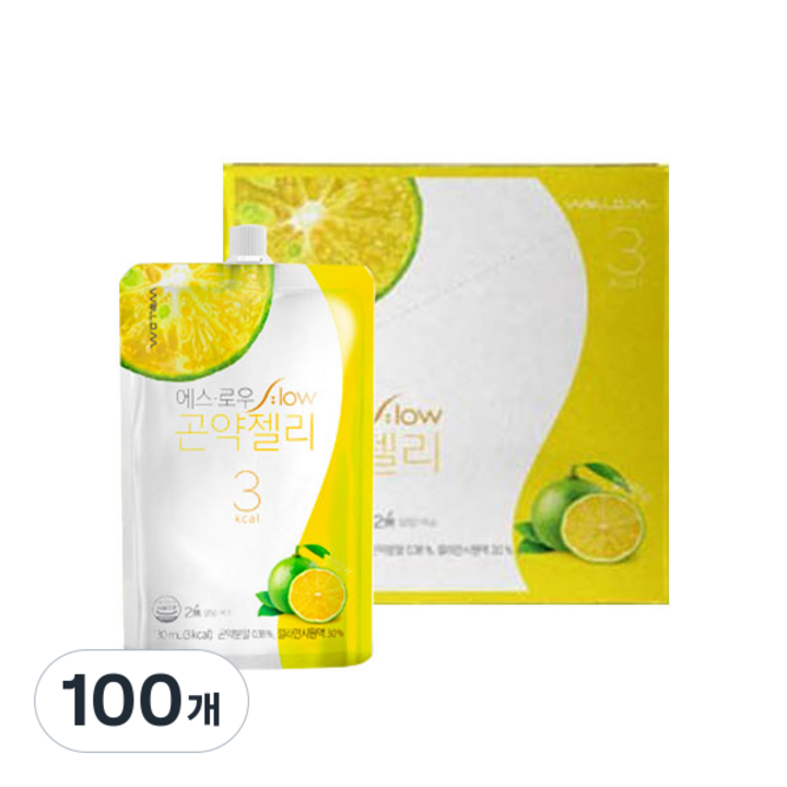 에스로우 곤약젤리 깔라만시맛 10개입, 130ml, 100개