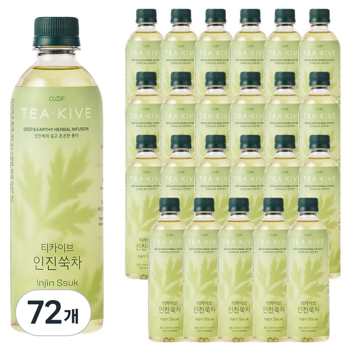 클룹 티카이브 국산 인진쑥차, 72개, 500ml