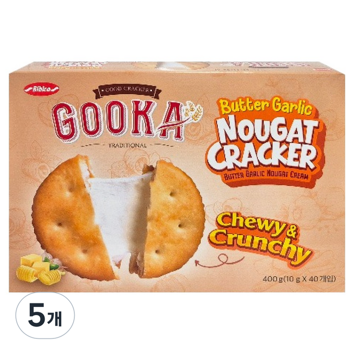 비비카 구카 버터갈릭 누가 크래커, 400g, 5개