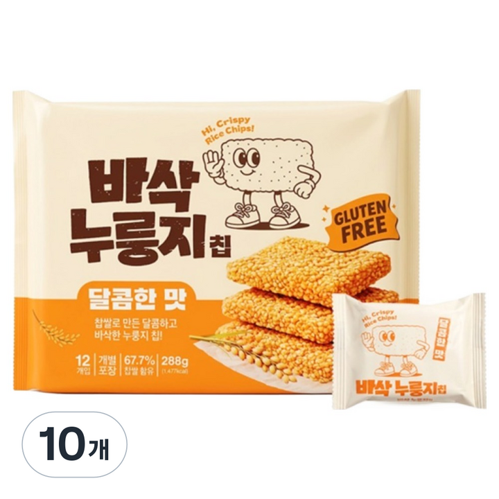 더주 바삭 누룽지칩 달콤한맛 12p, 288g, 10개