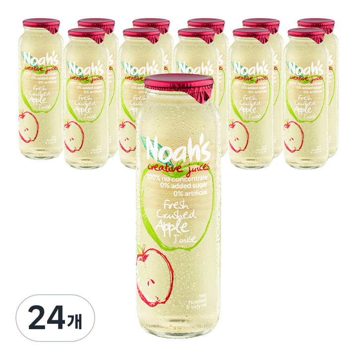 노아주스 후레쉬 크러쉬드 애플 주스, 260ml, 24개