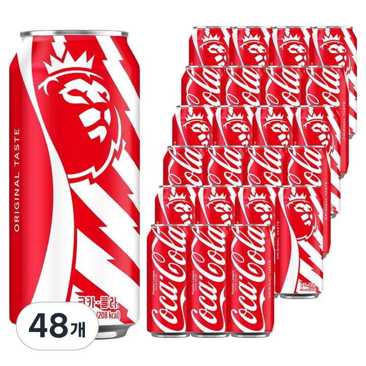 코카콜라 오리지널 프리미어리그 스페셜 패키지, 48개, 490ml